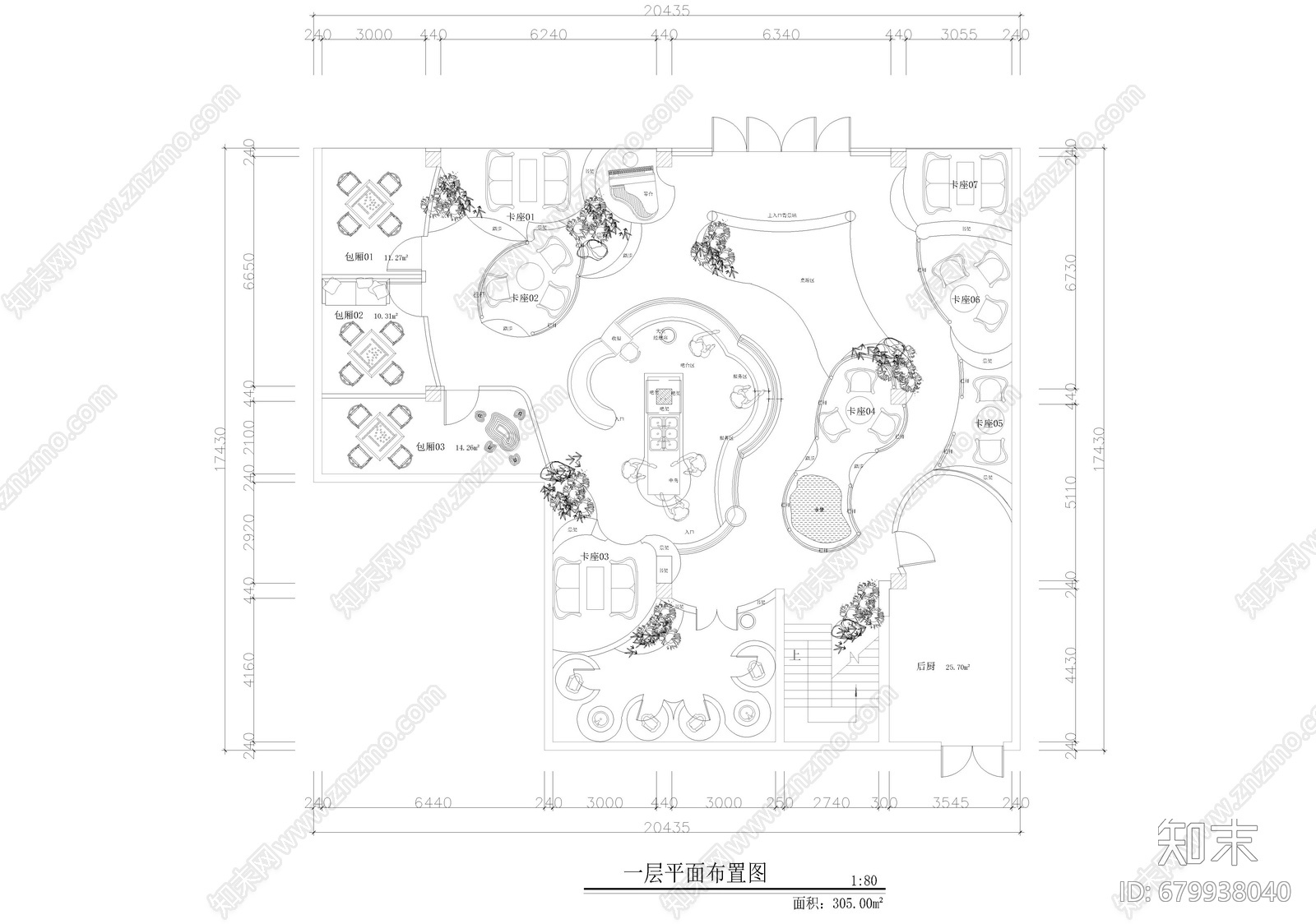 中式会所cad施工图下载【ID:679938040】