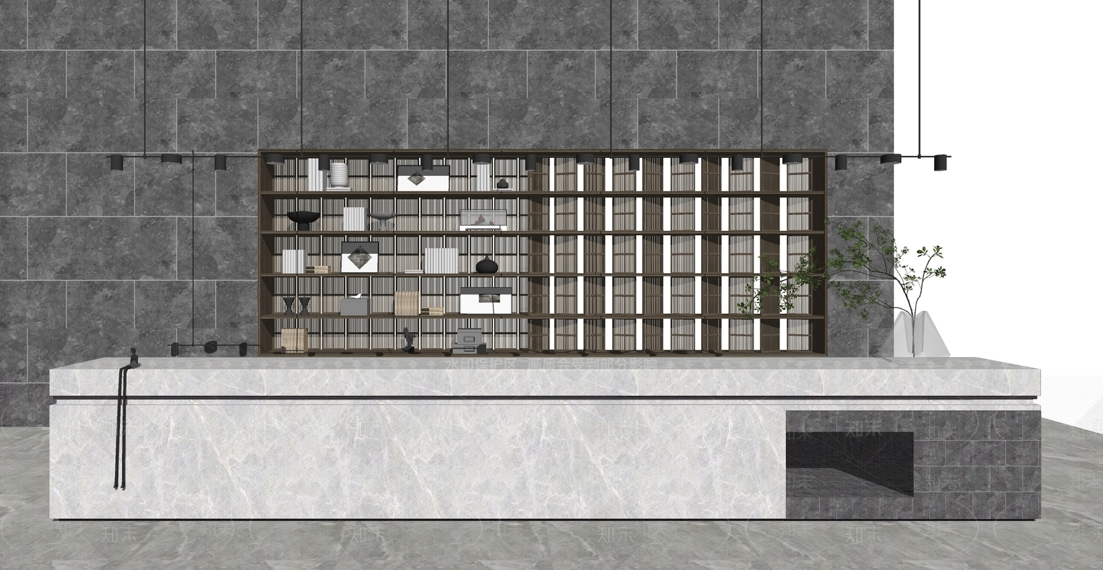 新中式展柜SU模型下载【ID:379980306】