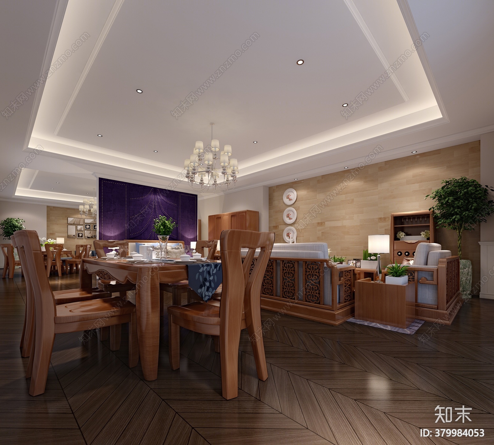 新中式家居专卖店3D模型下载【ID:379984053】