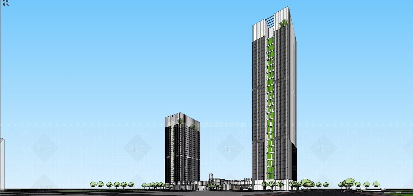 商场建筑SU模型精品下载_SketchUp模型_知末网