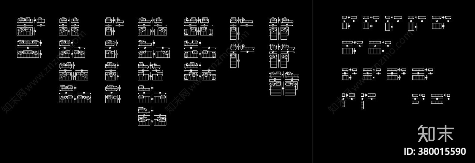 现代家具CADcad施工图下载【ID:380015590】