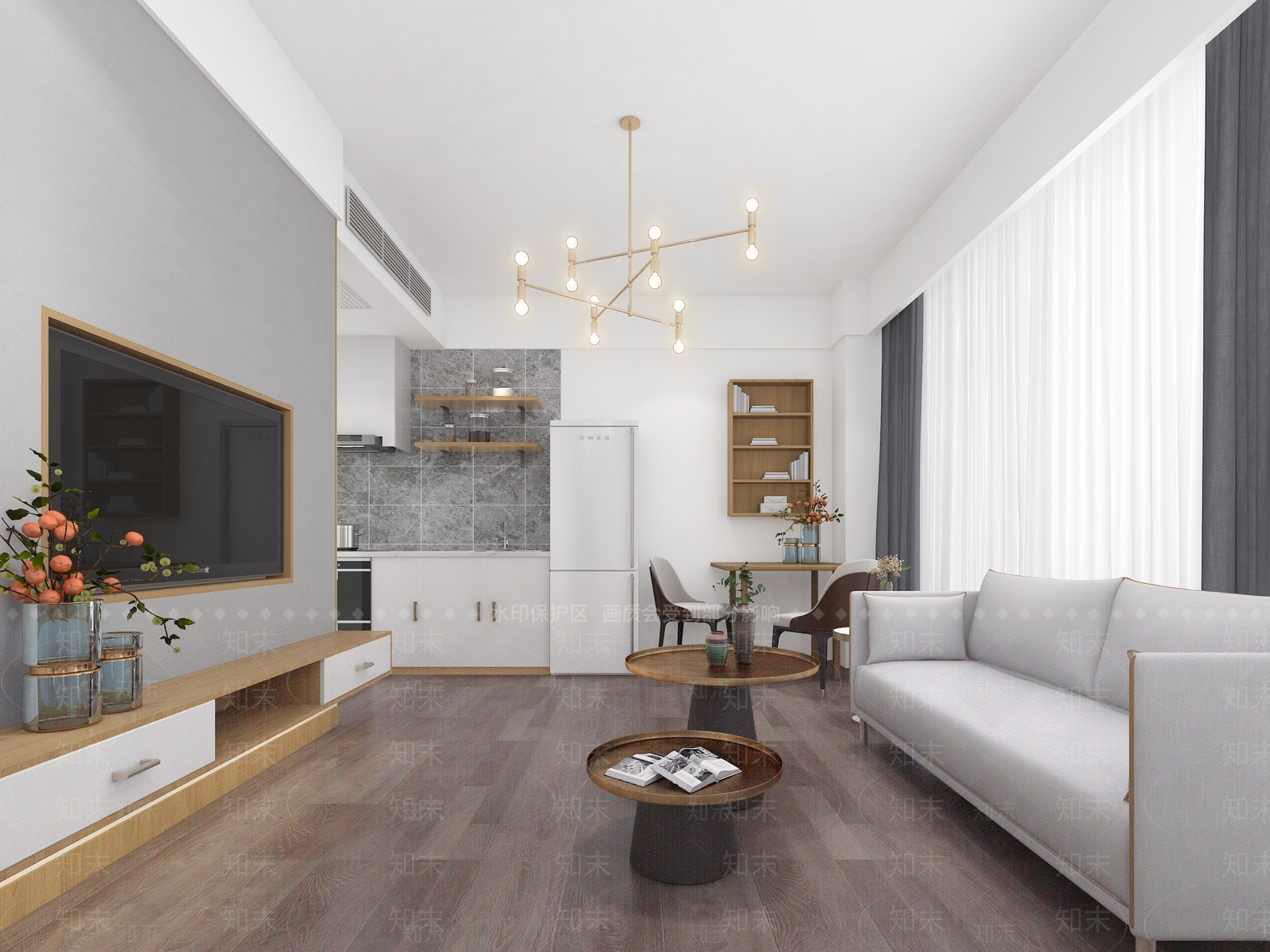 现代风格公寓3D模型下载【ID:980523767】
