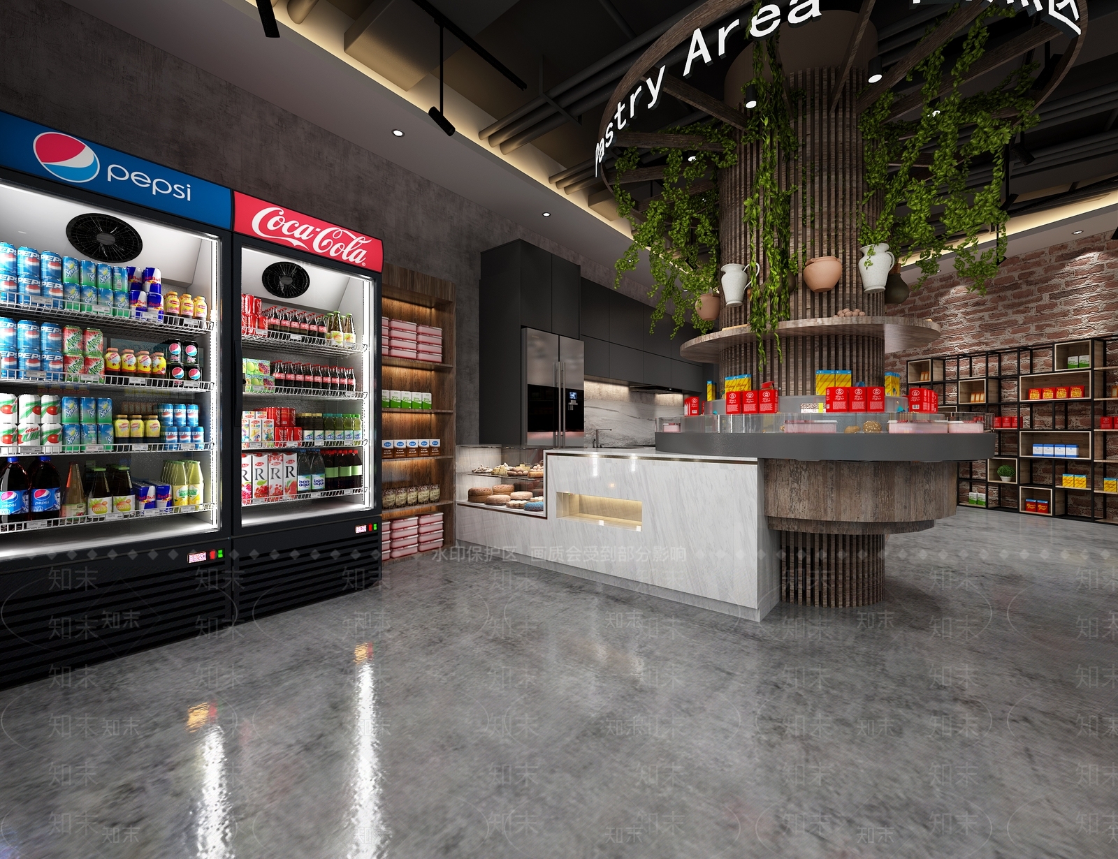 工业风超市3D模型下载【ID:580029394】