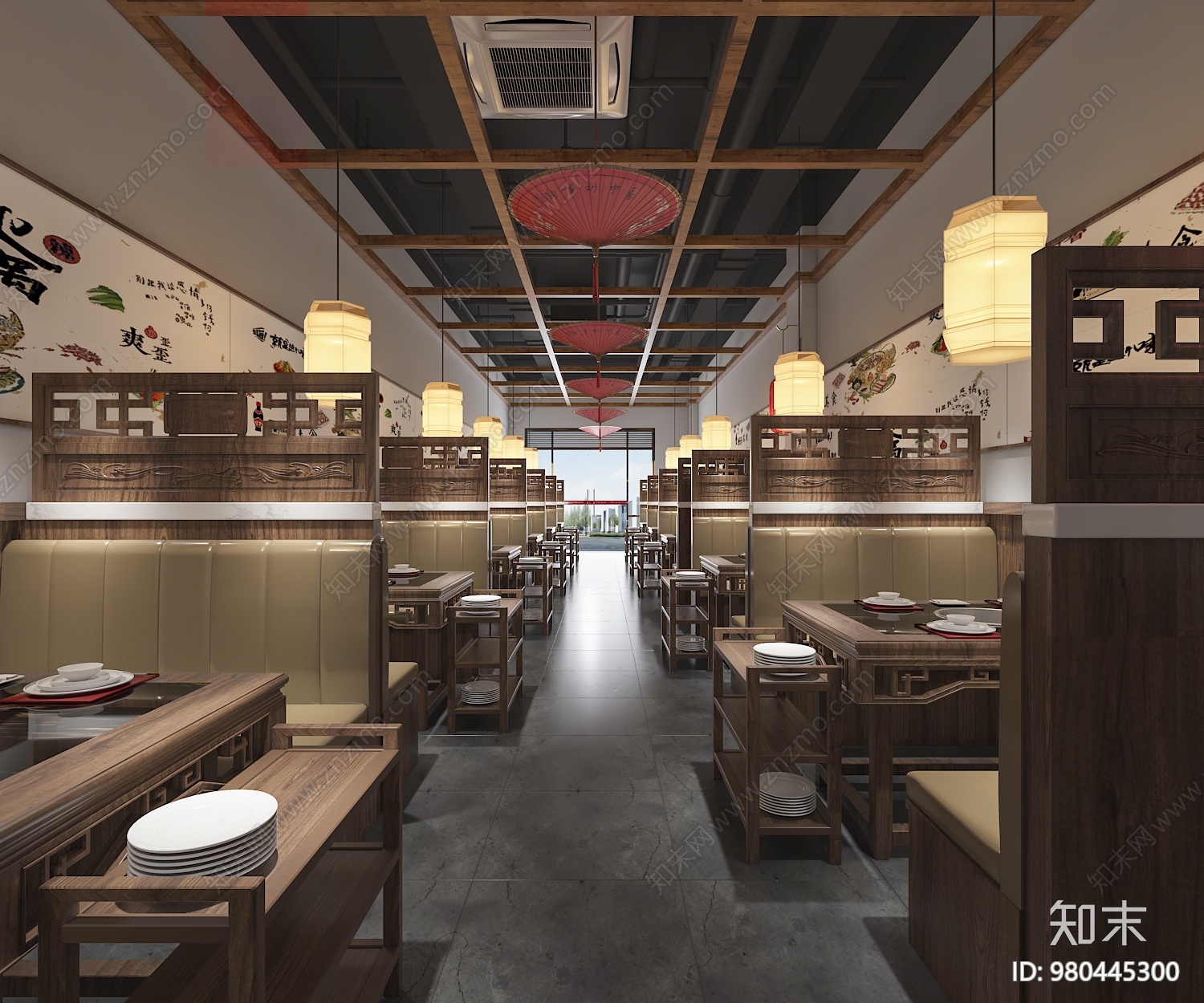 中式火锅店3D模型下载【ID:980445300】