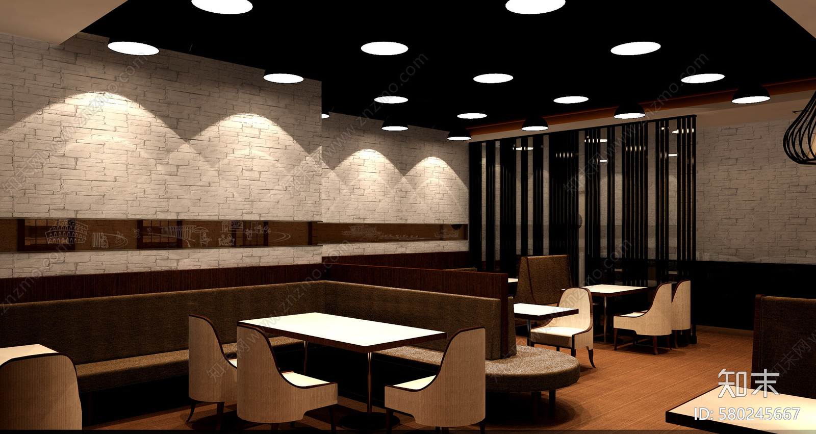 咖啡餐饮会所店cad施工图下载【ID:580245667】