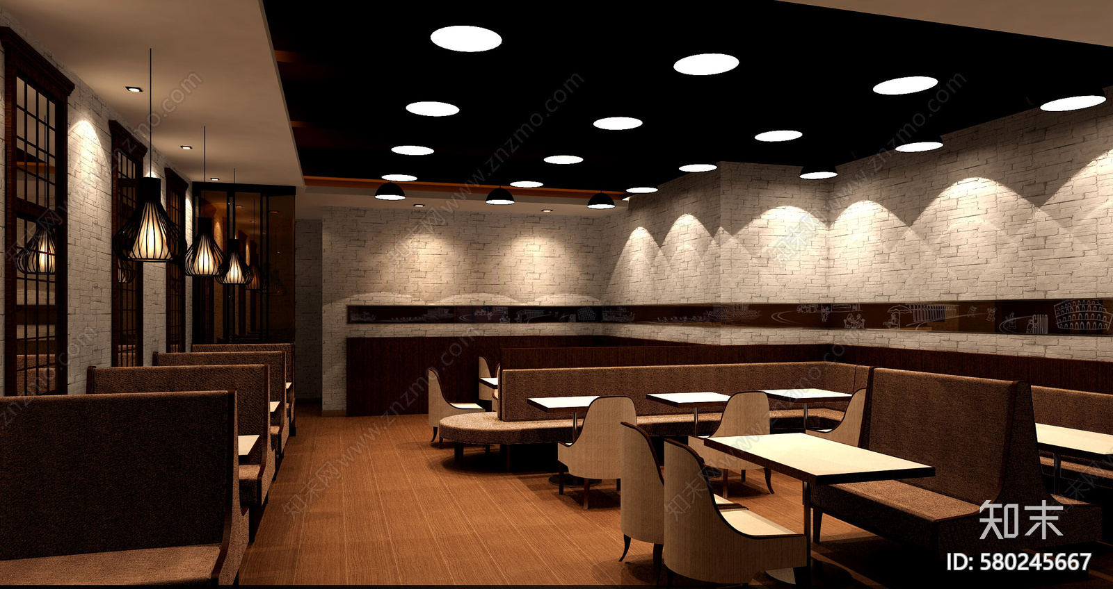 咖啡餐饮会所店cad施工图下载【ID:580245667】