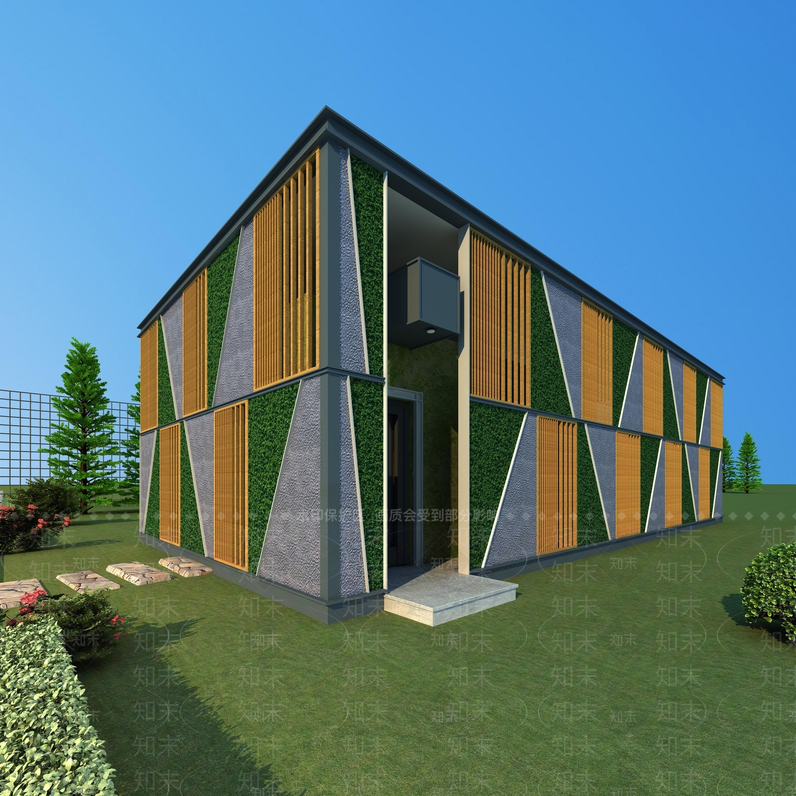 现代小公建3d模型下载