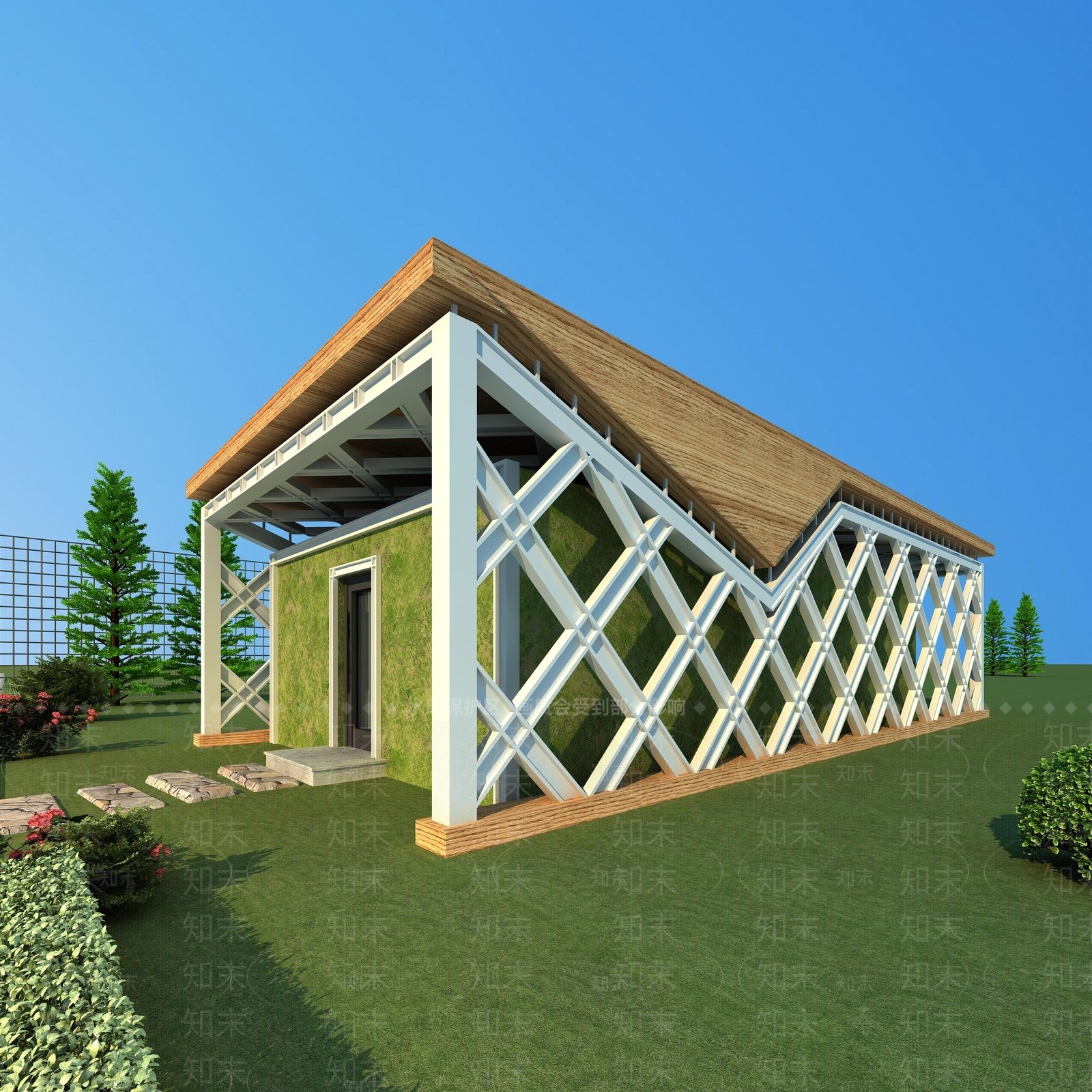 户外 景观小品 小公建 公建vr现代小公建3d模型下