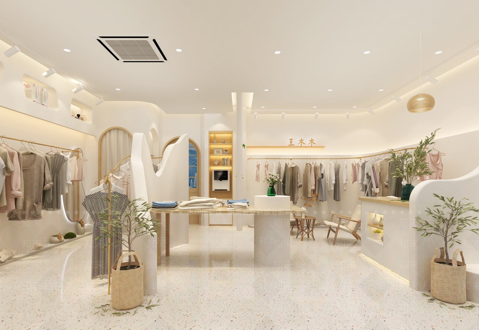 北欧服装店3d模型下载【id:380355202】