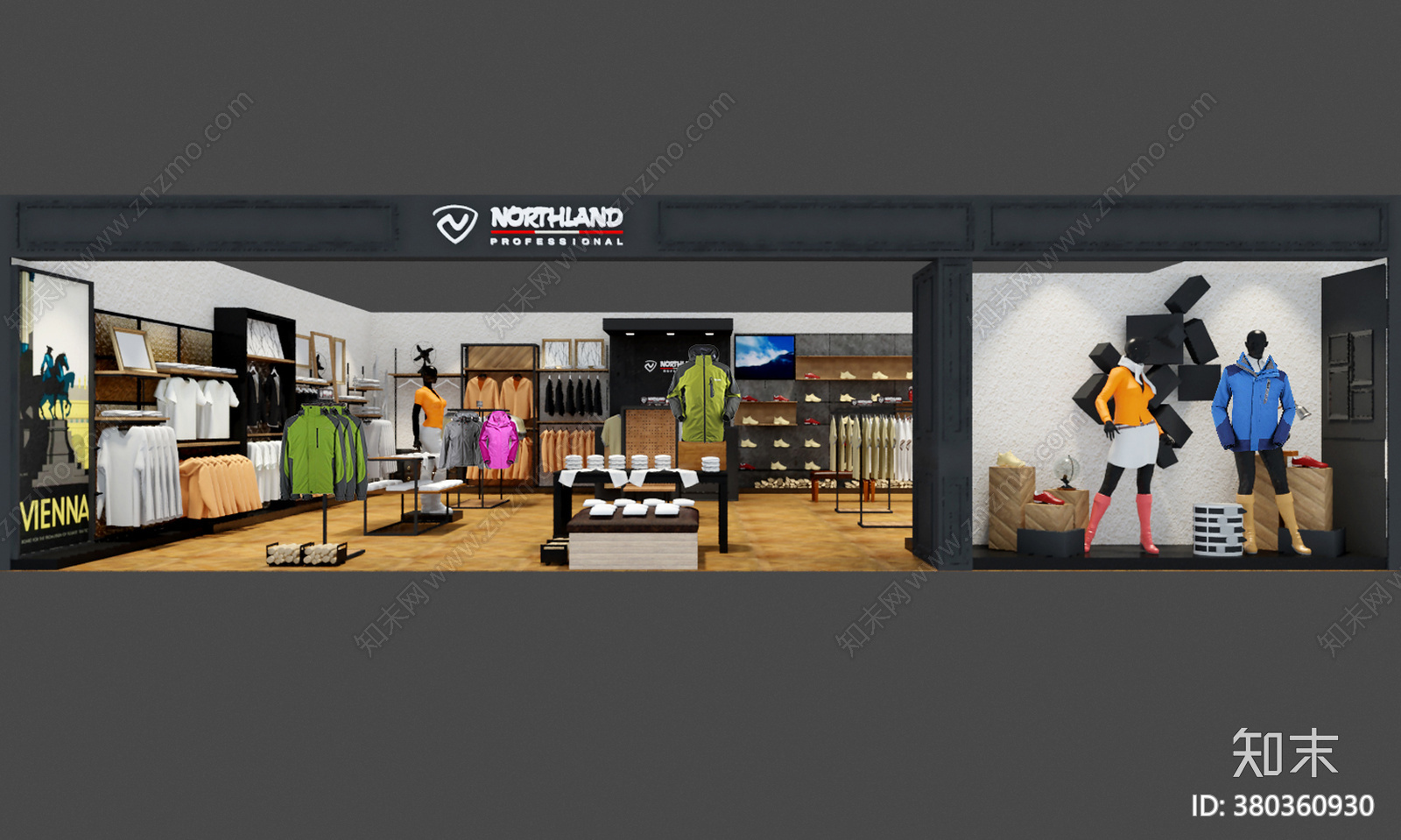 运动品牌专卖店cad施工图下载【ID:380360930】
