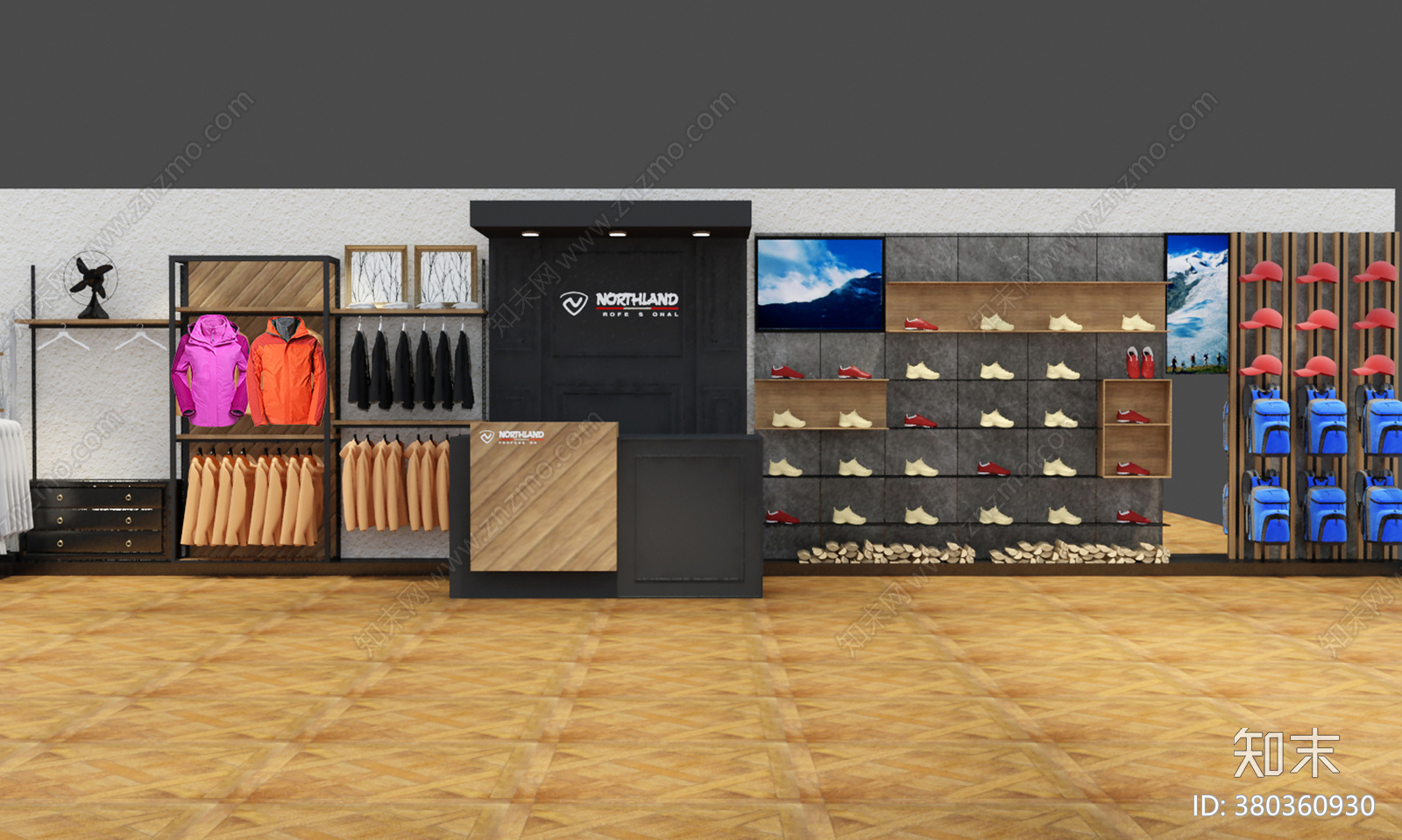 运动品牌专卖店cad施工图下载【ID:380360930】