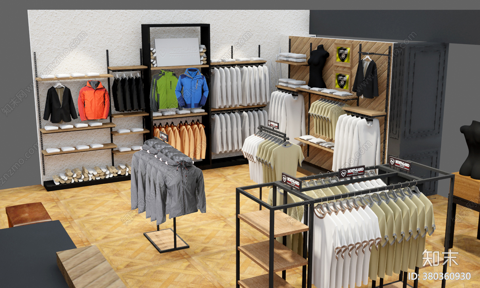 运动品牌专卖店cad施工图下载【ID:380360930】