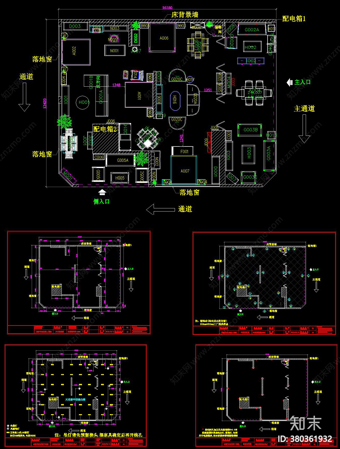 家具专卖店cad施工图下载【ID:380361932】