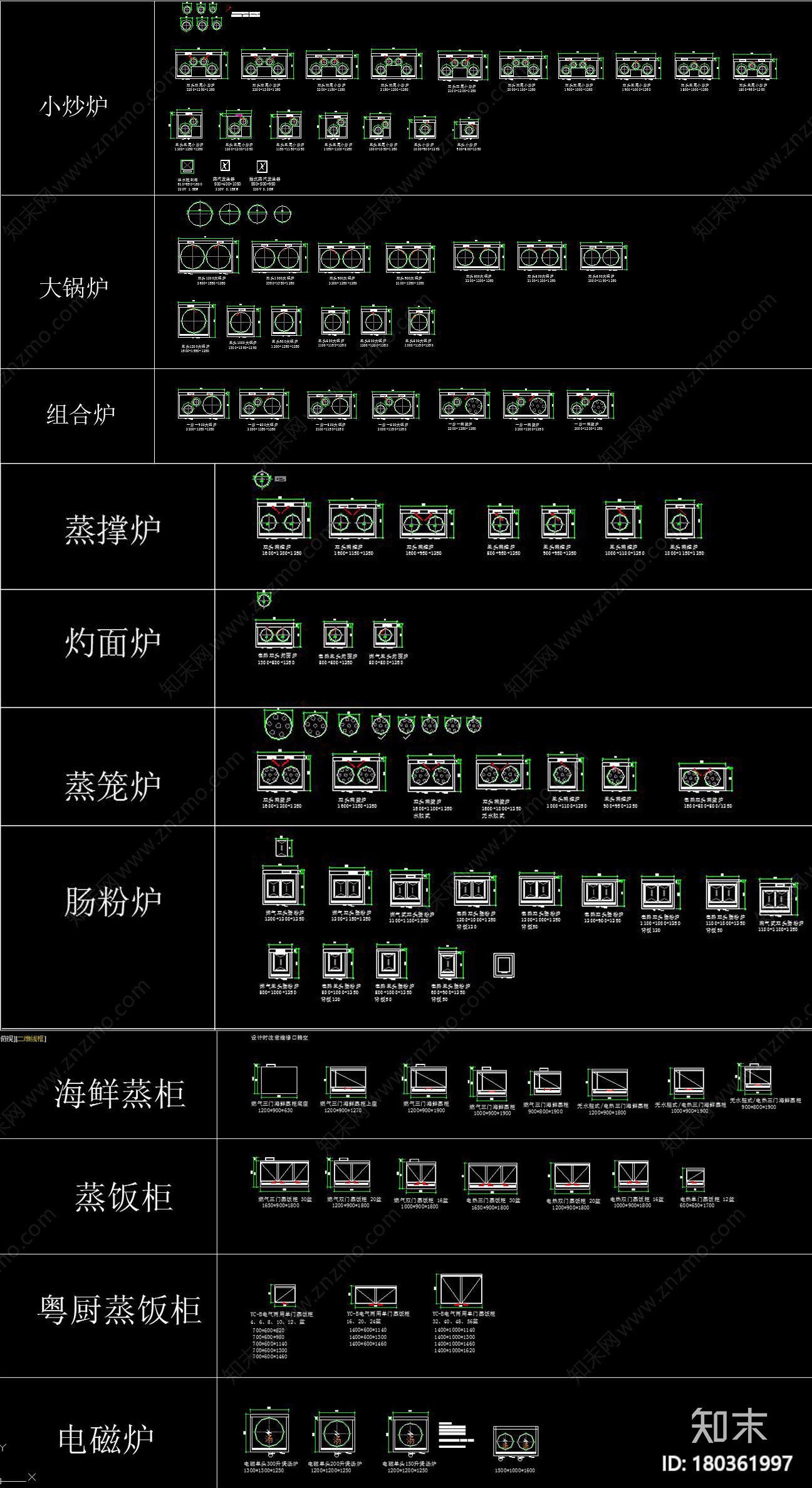 酒店后厨餐饮设备施工图下载【ID:180361997】