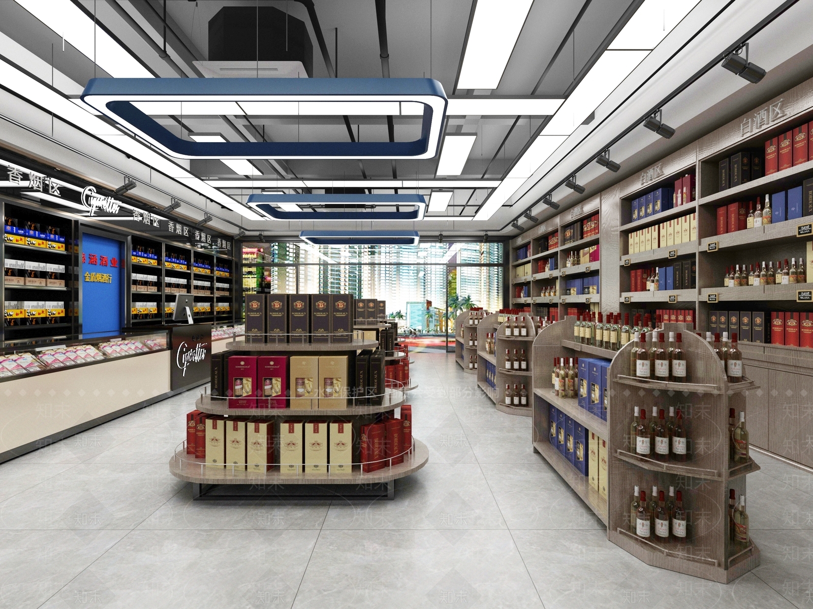 现代烟酒茶叶店SU模型下载【ID:580364621】