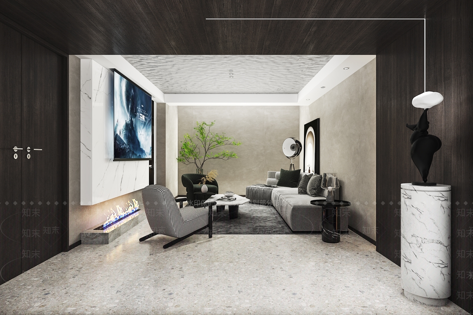 现代影音室3D模型下载【ID:880796971】