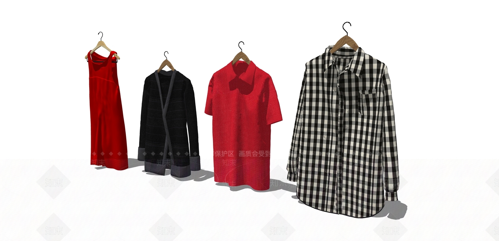 现代服装SU模型下载【ID:980391761】