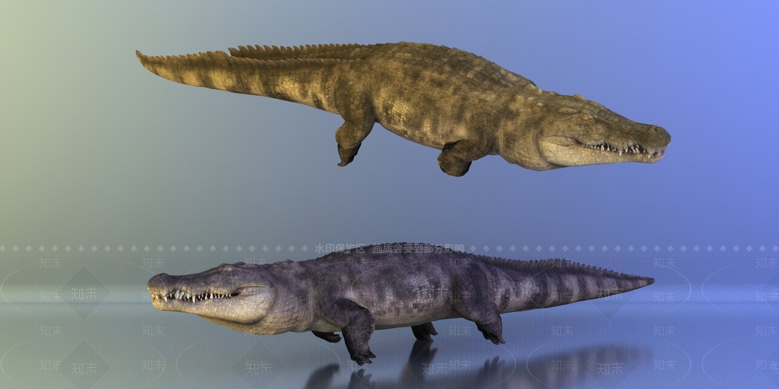 现代鳄鱼3D模型下载【ID:680409061】