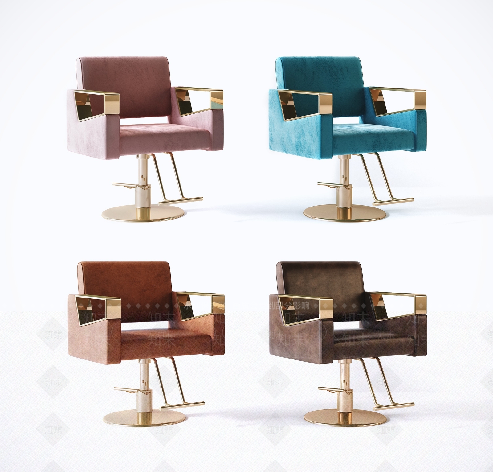 现代理发椅3D模型下载【ID:280409448】