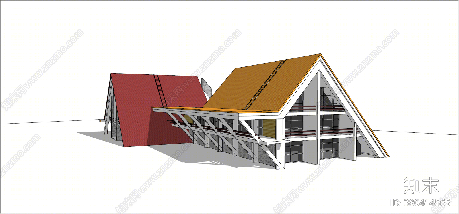 现代公建SU模型下载【ID:380414565】