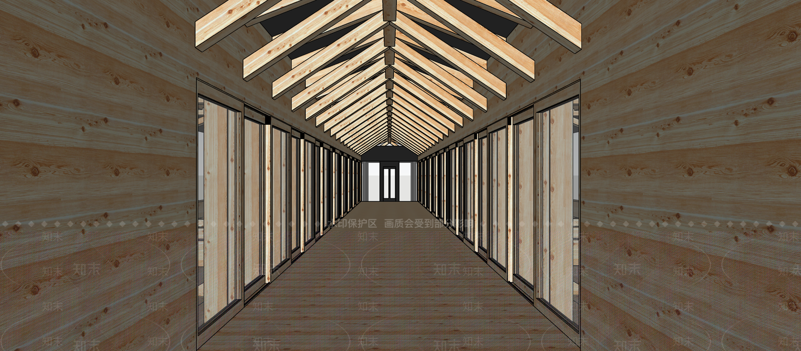 日式博物馆SU模型下载【ID:680416370】