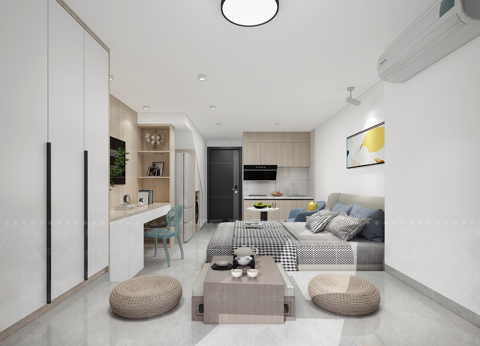 现代单身公寓3D模型下载【ID:980416784】