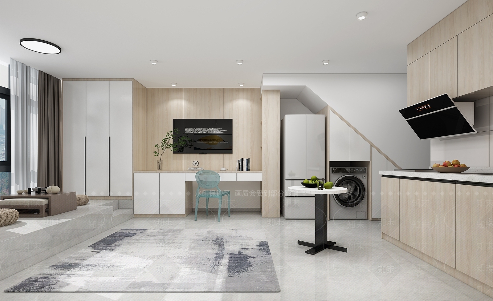 现代单身公寓3D模型下载【ID:980416784】