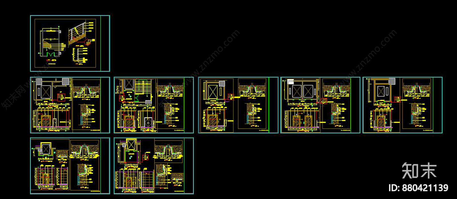 观光电梯施工图下载【ID:880421139】