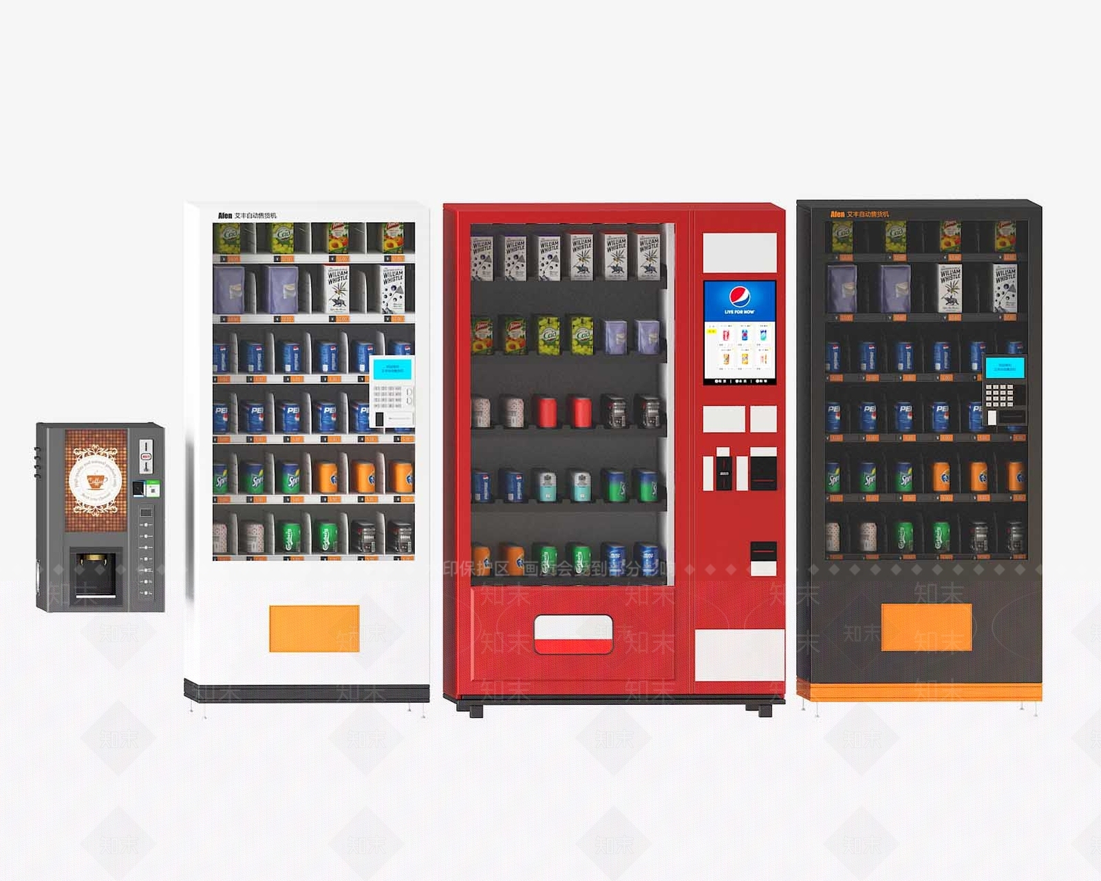 现代自动售货机3D模型下载【ID:480459071】
