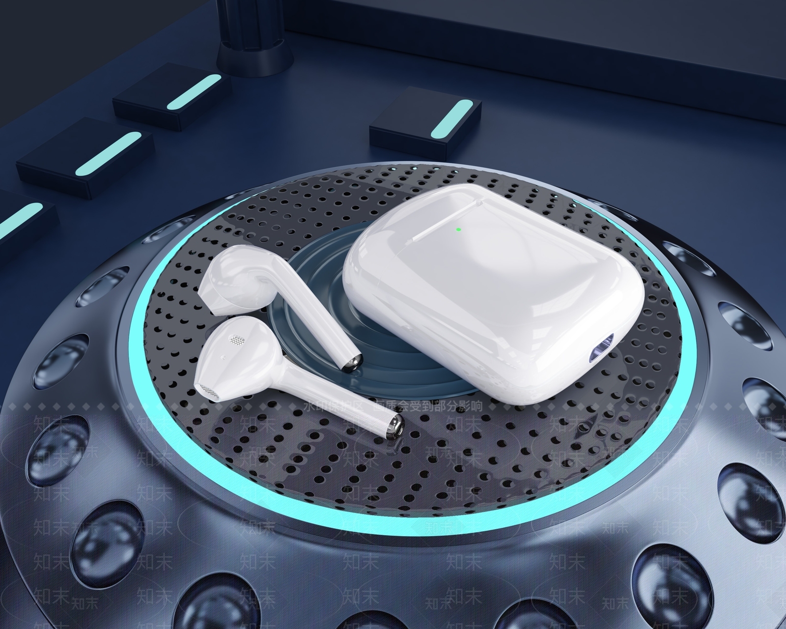 现代苹果耳机3D模型下载【ID:380460736】