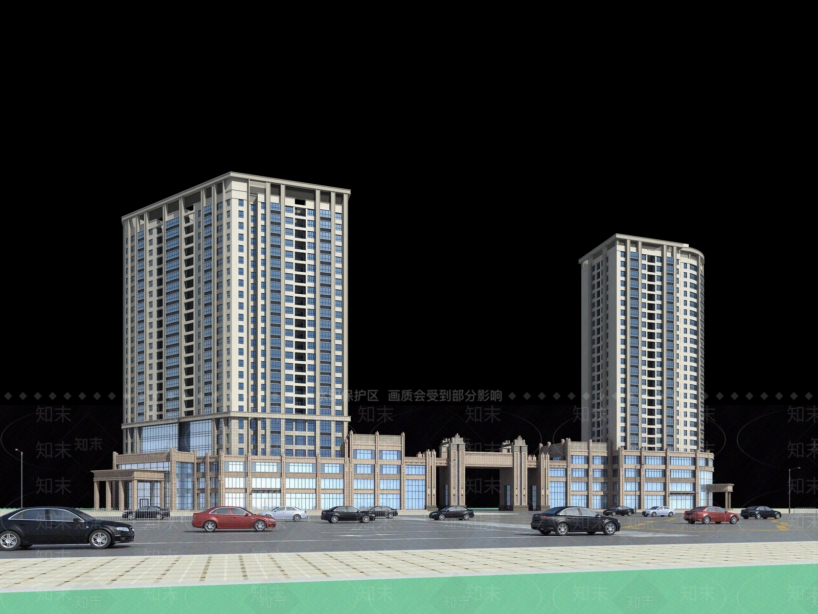 简欧商业街3D模型下载【ID:580479468】