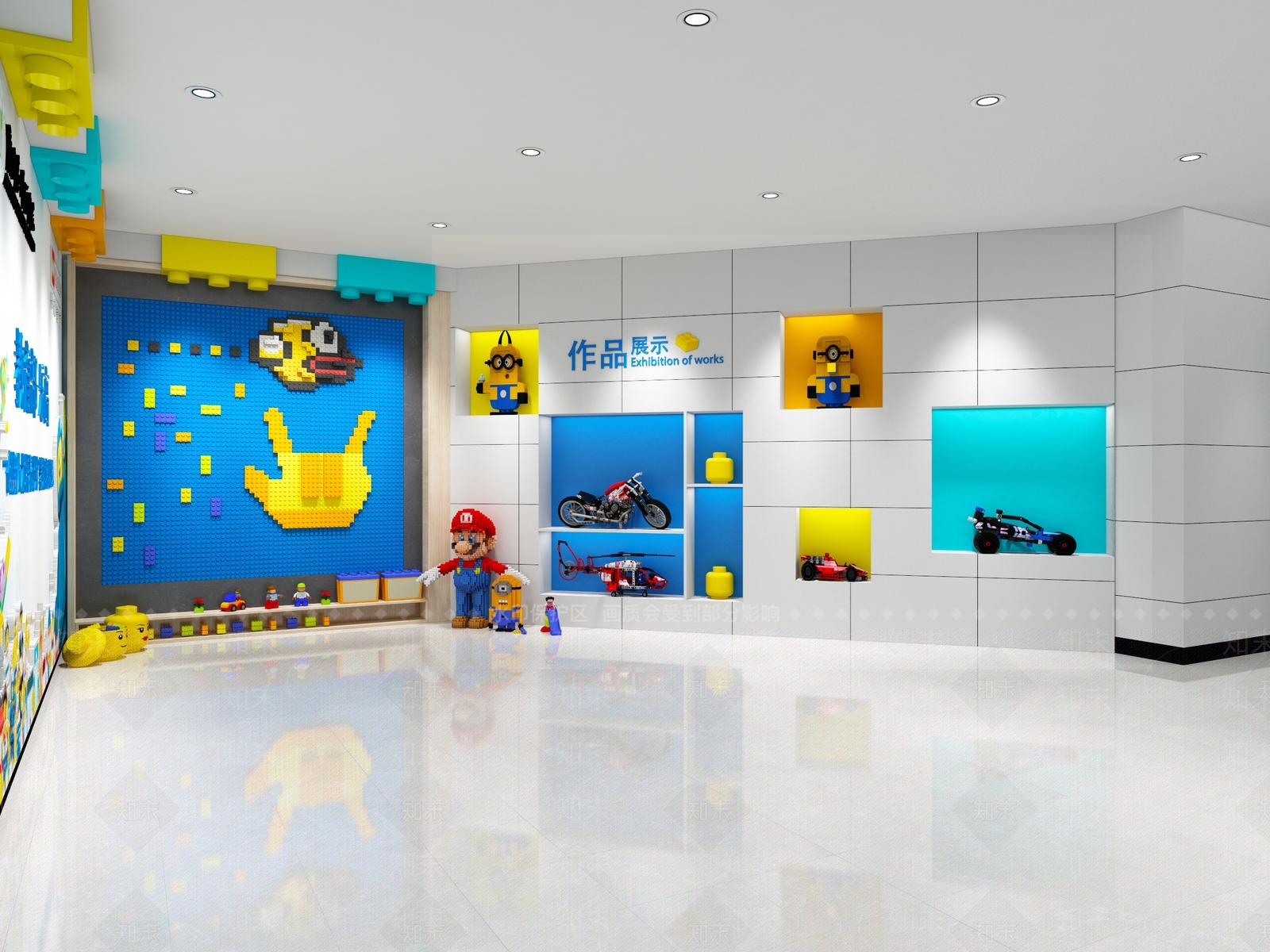 现代乐高展馆3d模型下载