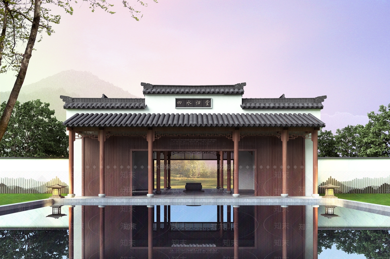 中式祠堂3D模型下载【ID:580487430】