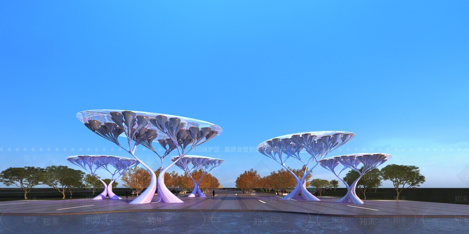 现代景观大门3D模型下载【ID:880509614】