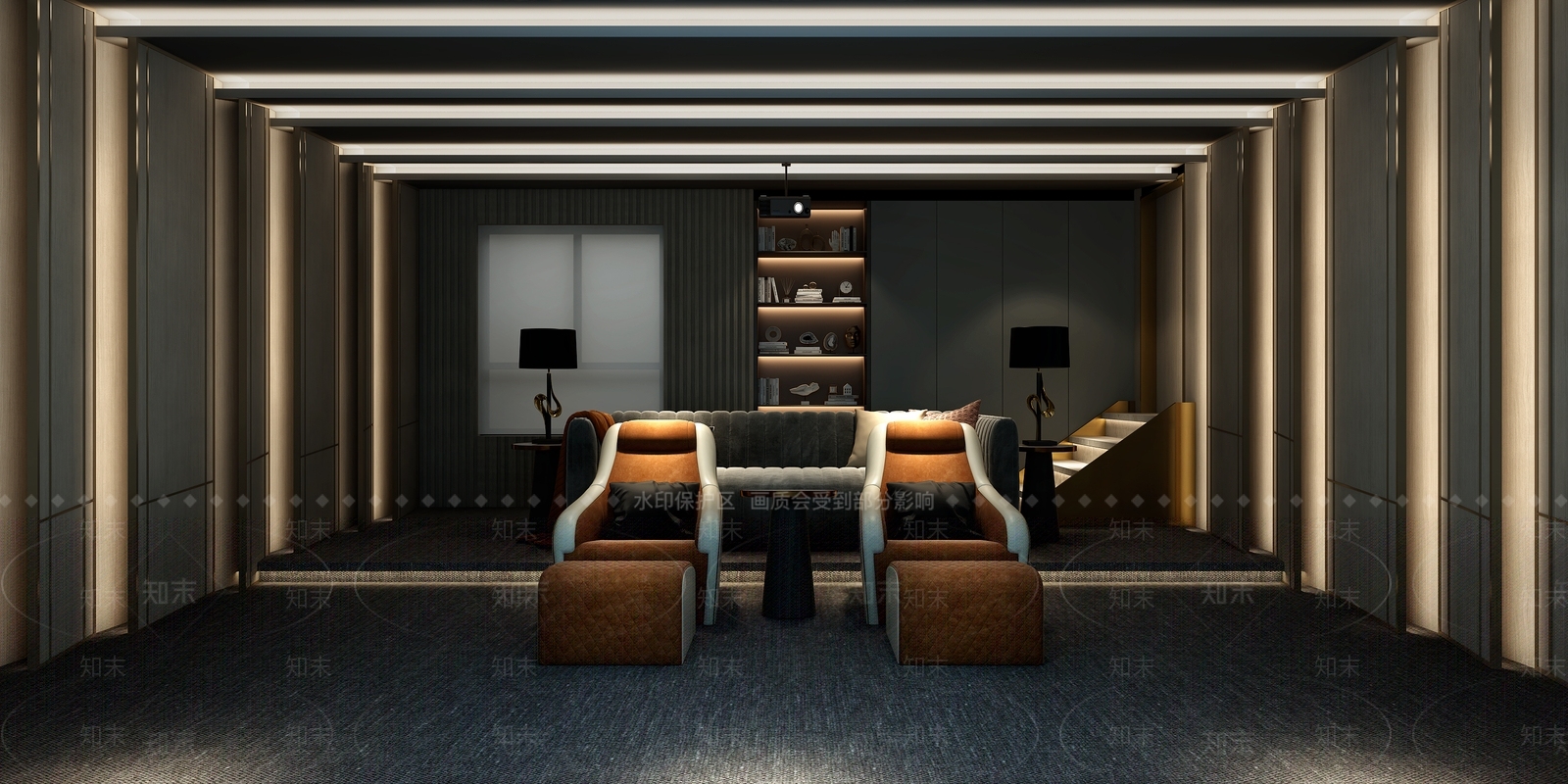 现代影音室3D模型下载【ID:880521976】