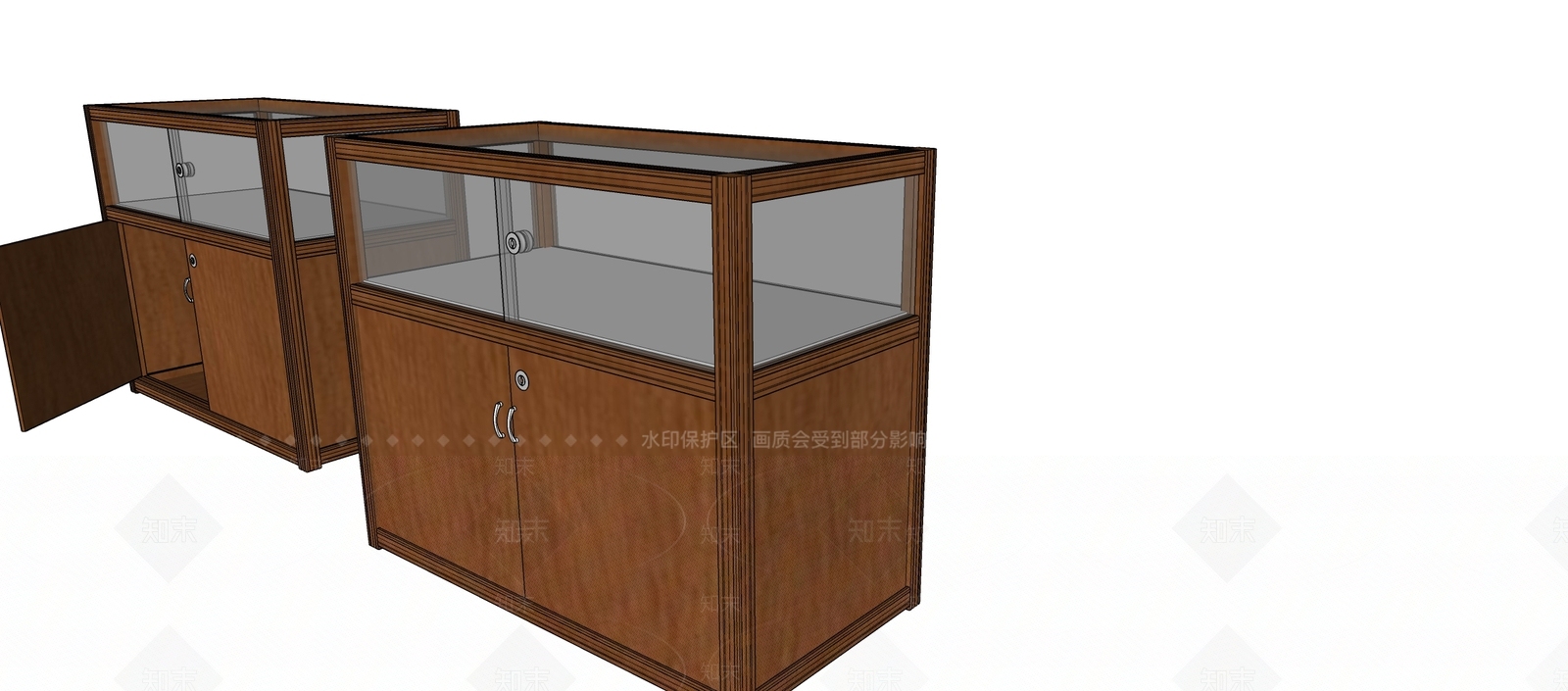 现代展示柜SU模型下载【ID:289985974】
