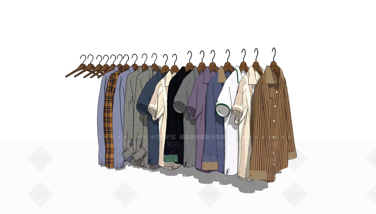 现代服装SU模型下载【ID:980544754】
