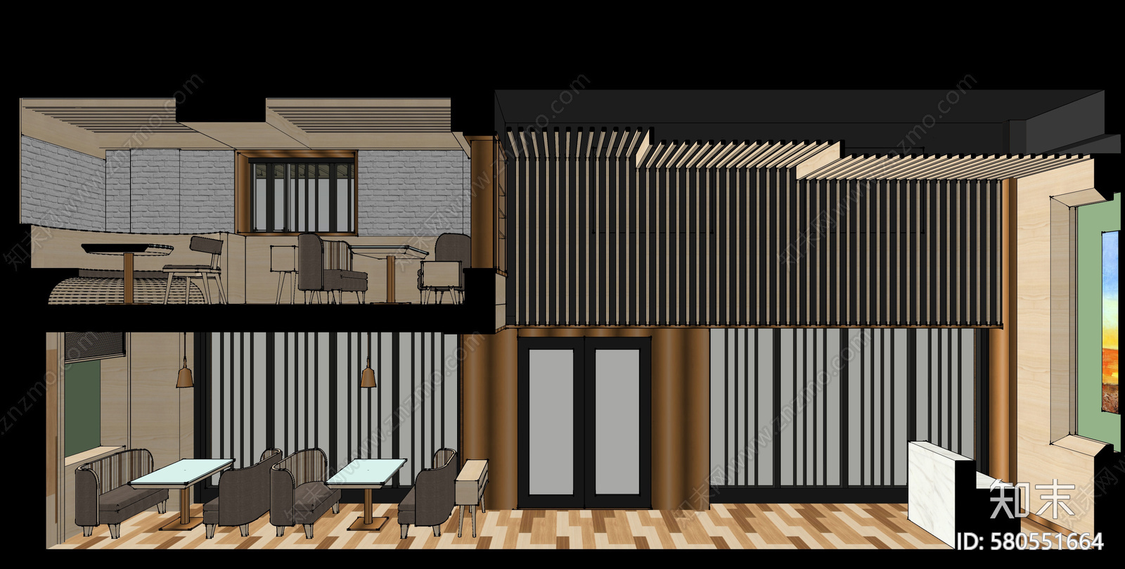 檀岛咖啡cad施工图下载【ID:580551664】