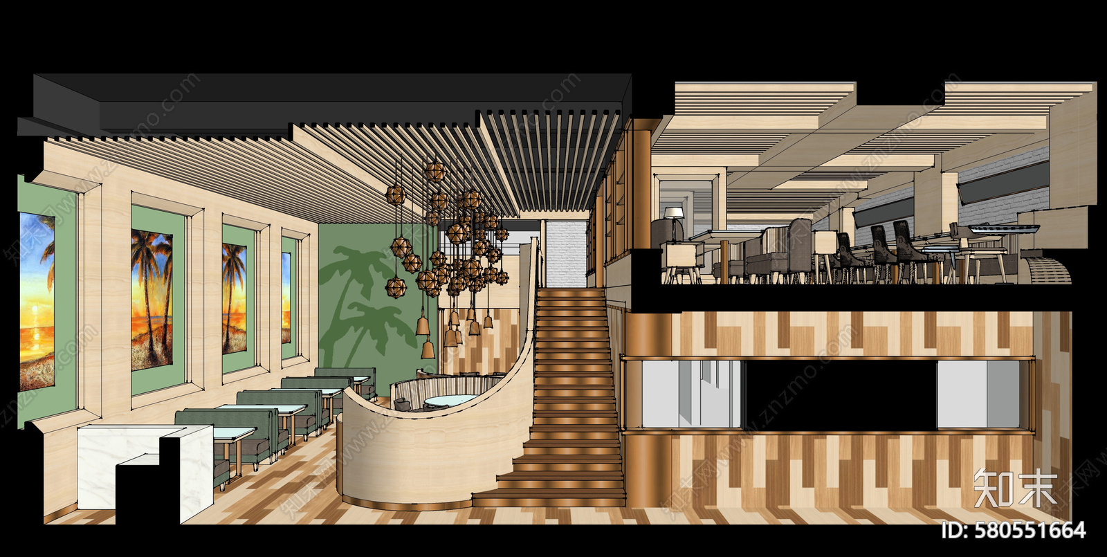 檀岛咖啡cad施工图下载【ID:580551664】