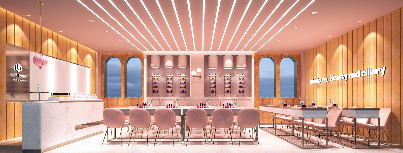 现代美甲店3D模型下载【ID:980572504】