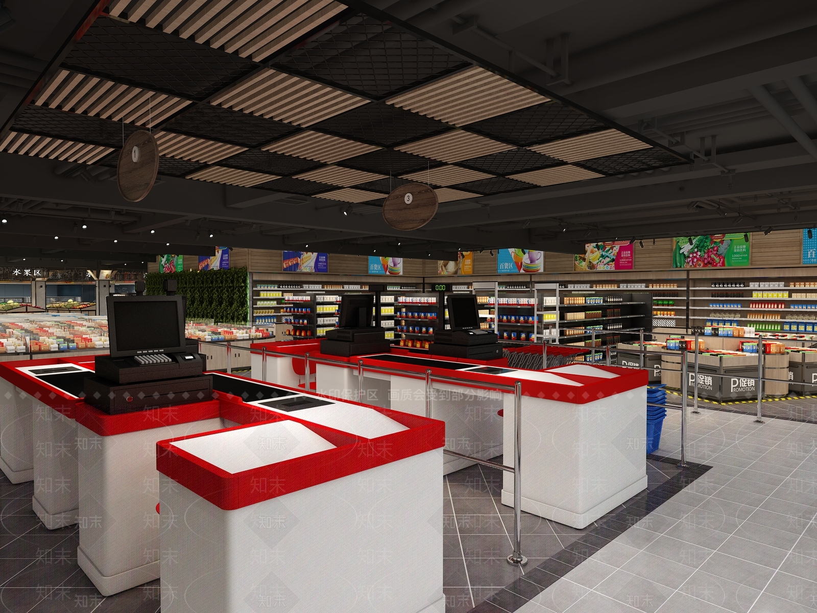 工业风超市3D模型下载【ID:580904354】