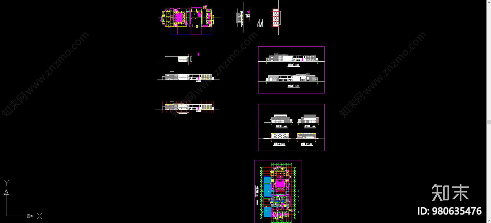 影院建筑平立面施工图下载【ID:980635476】