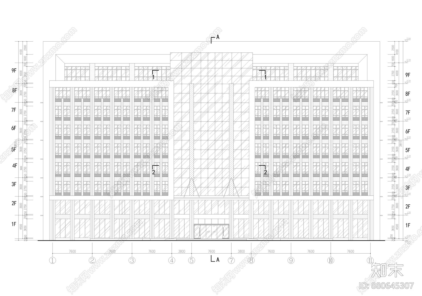 幕墙雨篷施工节点图施工图下载【ID:880645307】