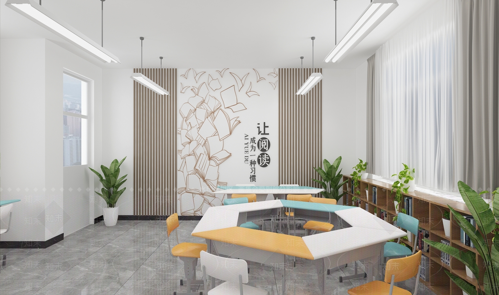 现代图书馆3D模型下载【ID:580676807】