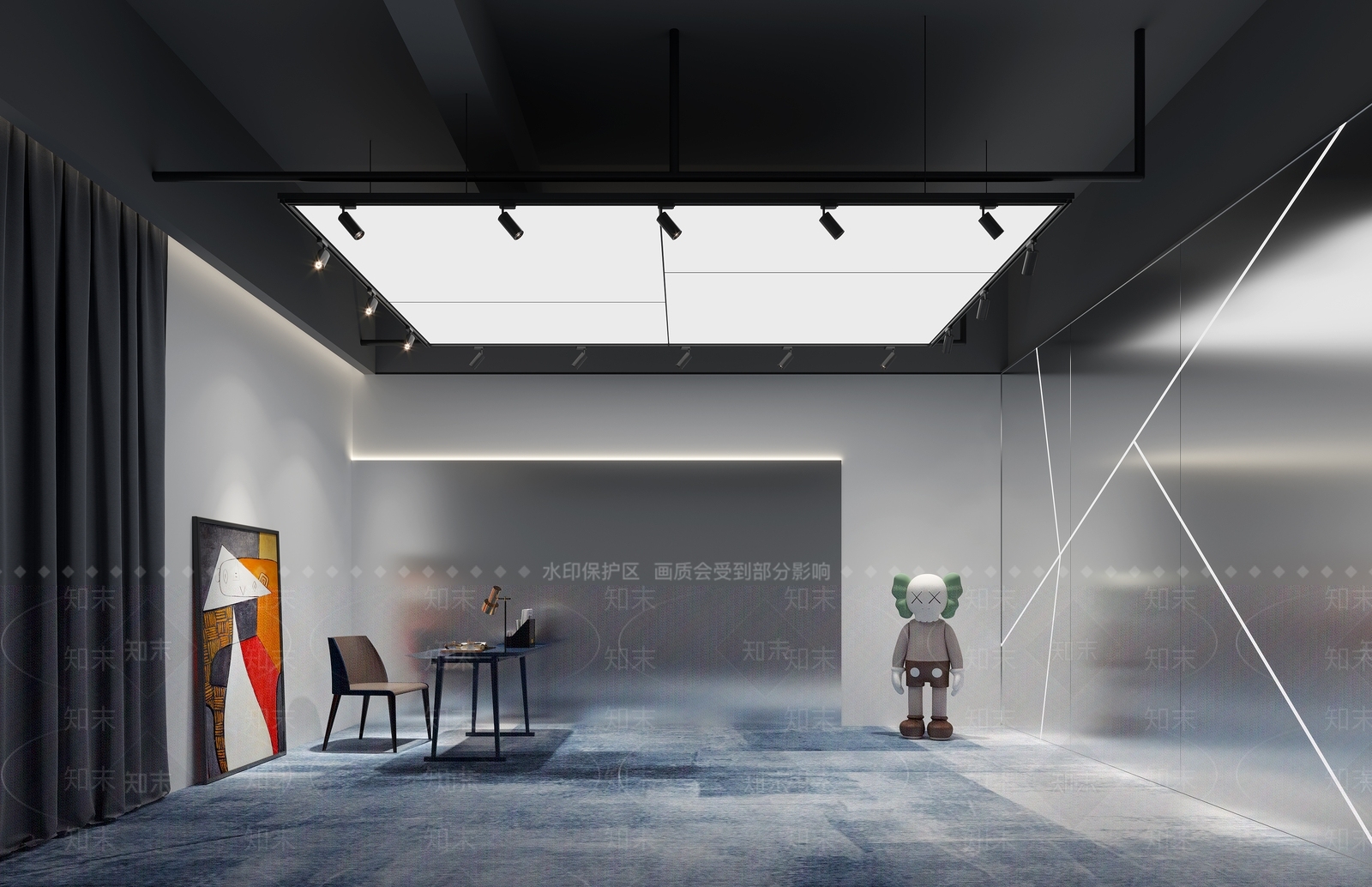 工业风办公室3D模型下载【ID:980719952】