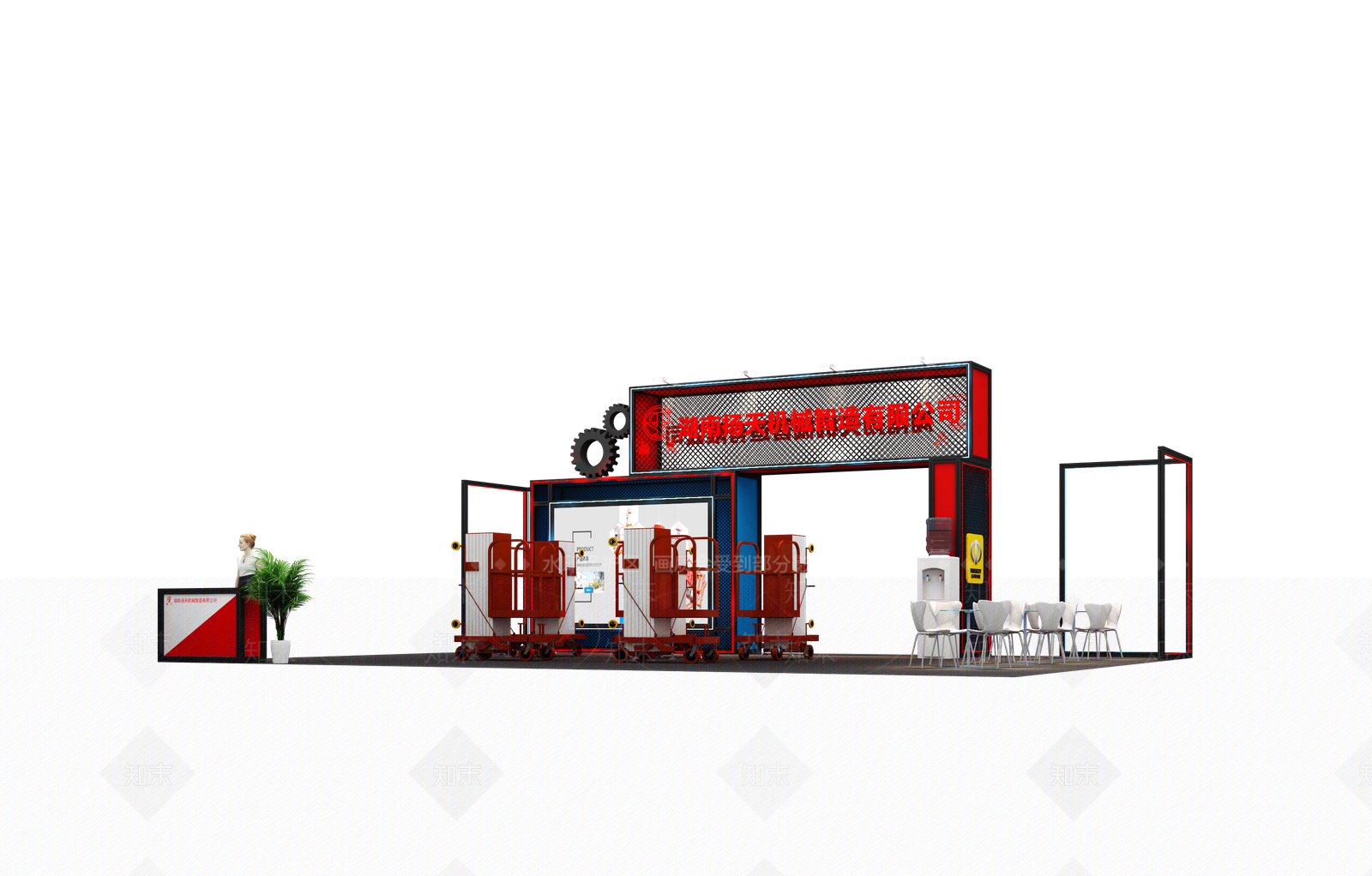 工业风机械展厅3D模型下载【ID:280727640】