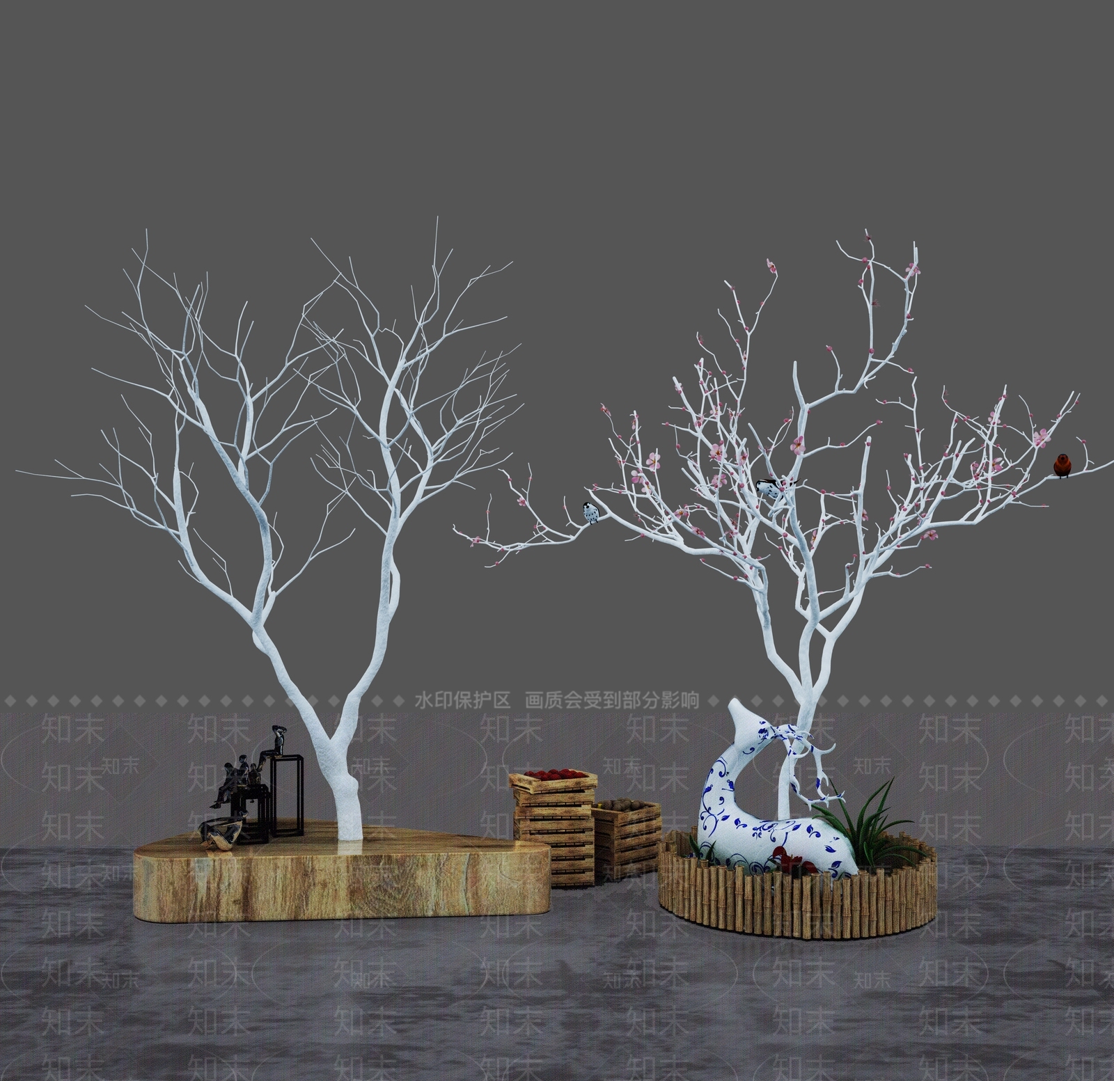 现代树木SU模型下载【ID:180732655】