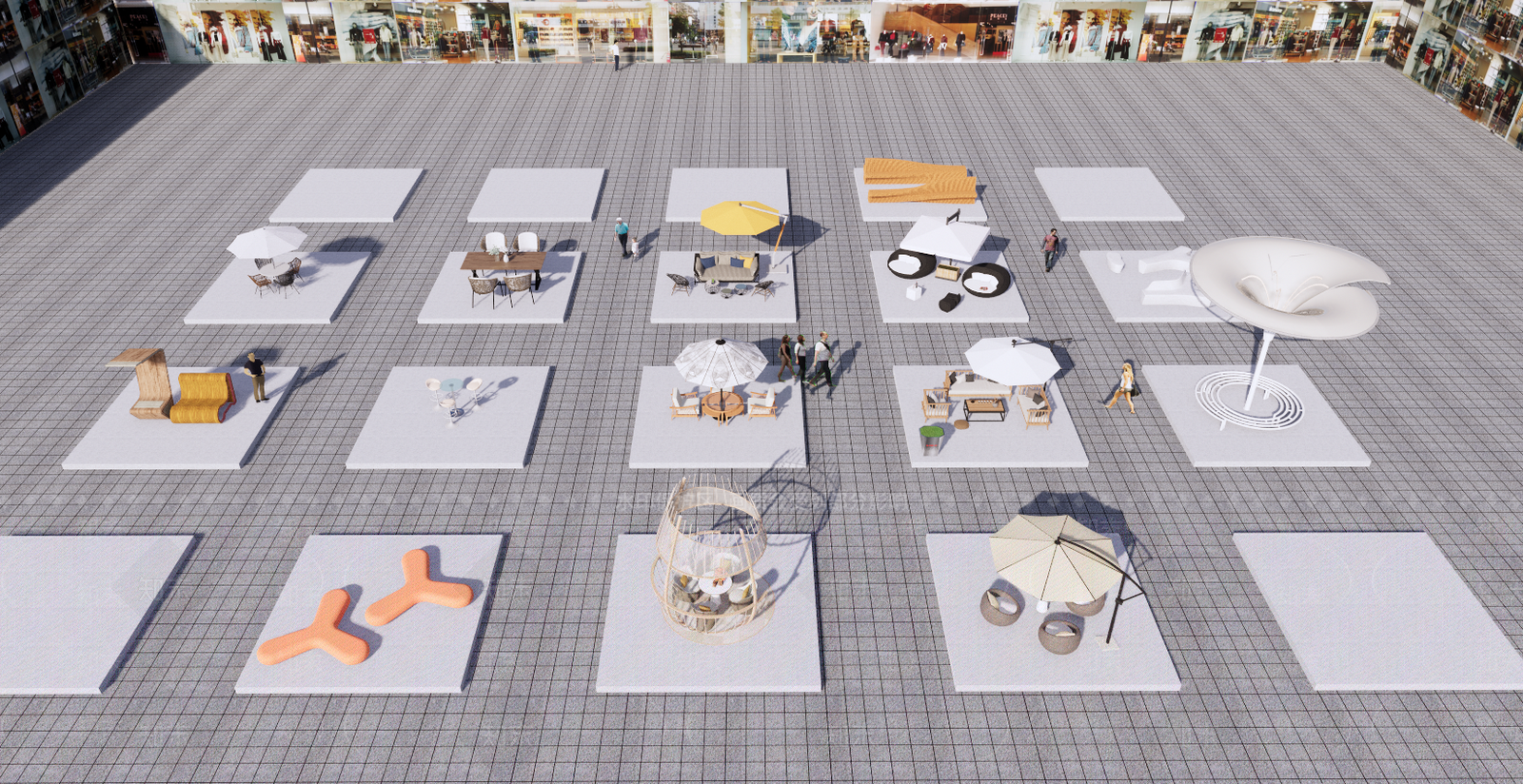 现代遮阳伞SU模型下载【ID:580754512】