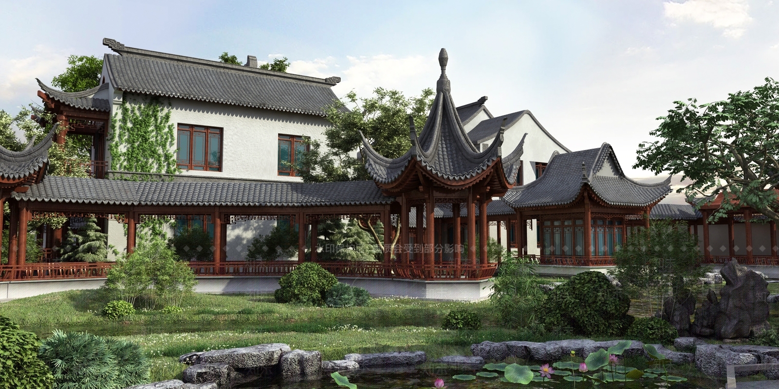 中式亭子3D模型下载【ID:280772820】