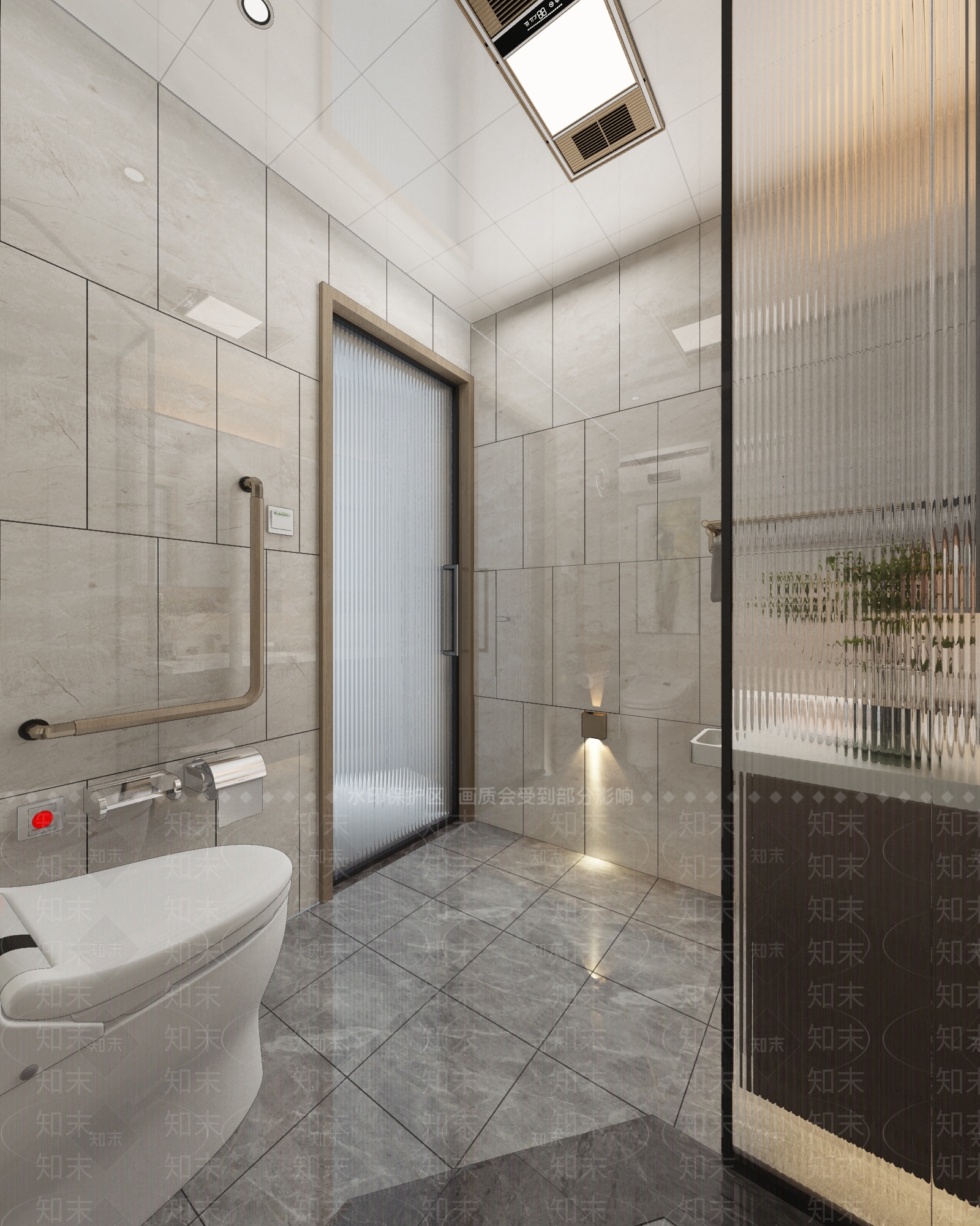 现代无障碍卫生间3D模型下载【ID:280786620】